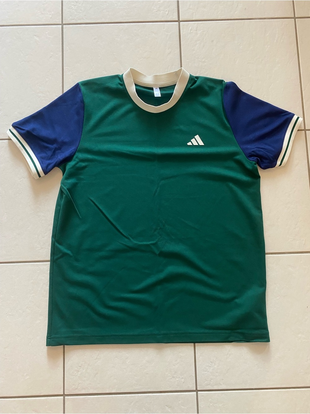 adidas Green Crewneck with Cream Trim